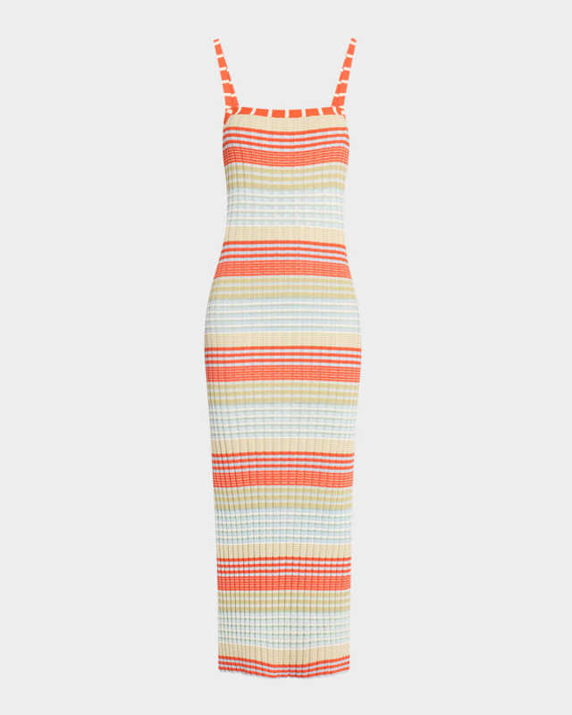 Cheval Striped Midi Dress